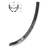 Rim KLS DRAFT CNC, 32H, 1 Eylet, AV, 28"/29" black