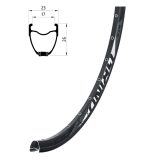 Rim KLS GRIND DSC, 32H, 1 Eyelet, FV, 28" black
