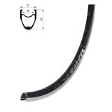 Rim KLS SPARK 017 CNC, 32H, 1 Eyelet, FV, 28" black