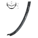 Rim KLS VALOR 3 DSC, 32H, 1 Nit, FV, 29" black