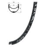 Rim KLS BRAVE DSC, 36H, 1 Nit, AV, 26" black