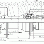 Hub rear D792SB-X12-A4A-S11(XD), black, 28 holes - Image 3