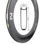Rim Road Carbon R9-C, U2.1, Clincher Front 16 holes (650g)