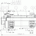 Hub front D411SB-CL-12, black, 24 key hole - Image 3