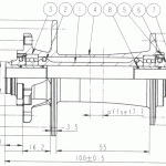 Hub front D791SB-12, black, 24 holes - Image 2