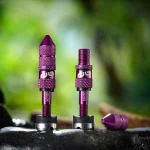 Quick Fill Schrader Tubeless Valves for 23-31mm Depth Rims - Eggplant - Image 2