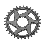 CR-M9050 34T Boost 3mm offset Chainring, Duotone (Sandblasted Black / Space Grey)