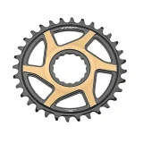 CR-M9050 32T Boost 3mm offset Chainring, Duotone (Sandblasted Black / Gold