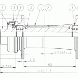 Hub front D791SB-CL-B12, black, 32 holes