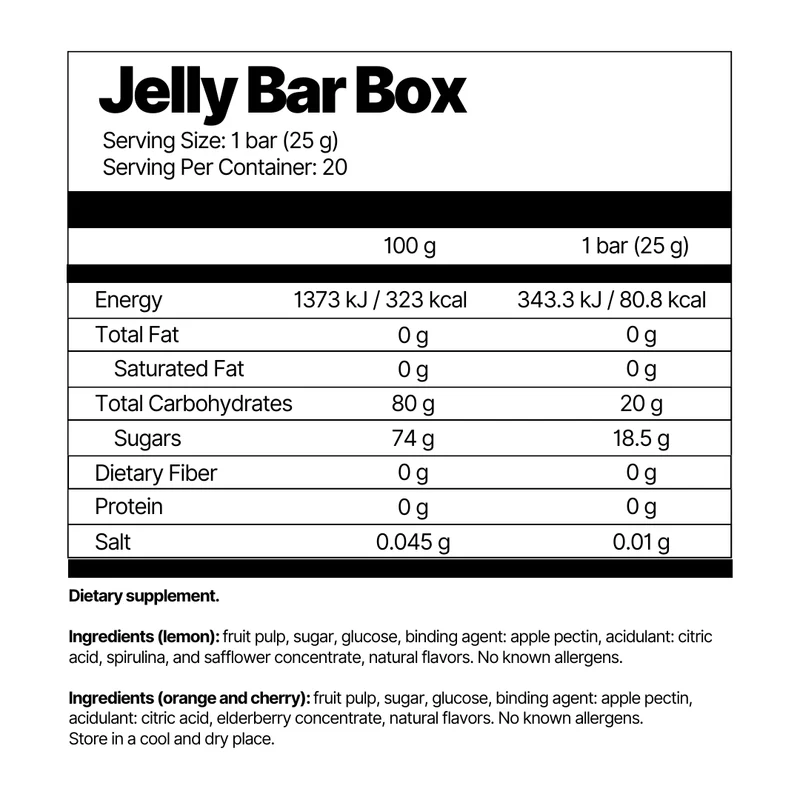 4Energy - Jelly Bar Box - Cherry - Image 3