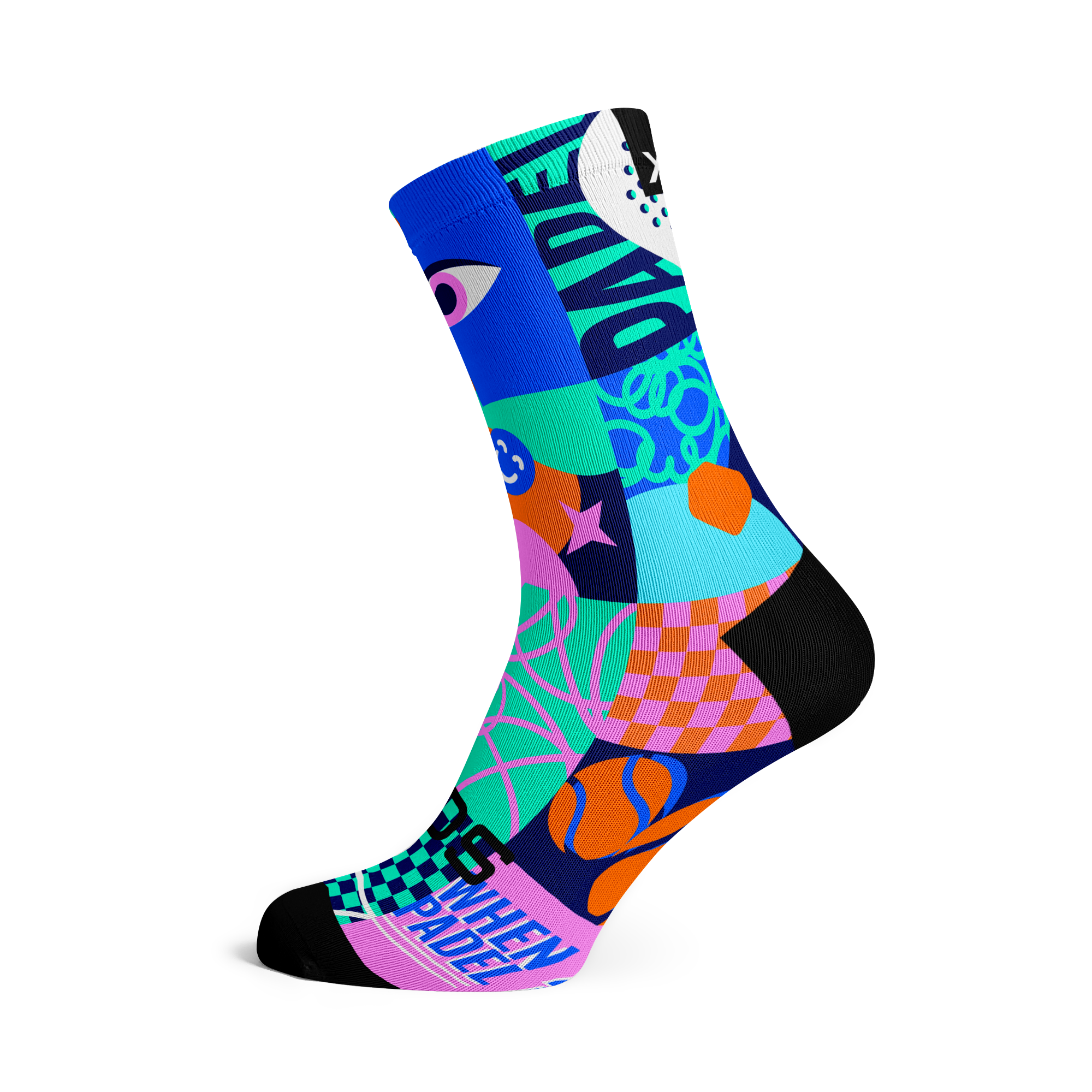 Blocks Pink Padel Socks