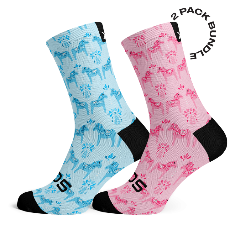 Dalahorse Light Pink & Dalahorse Light Blue Kids Combo