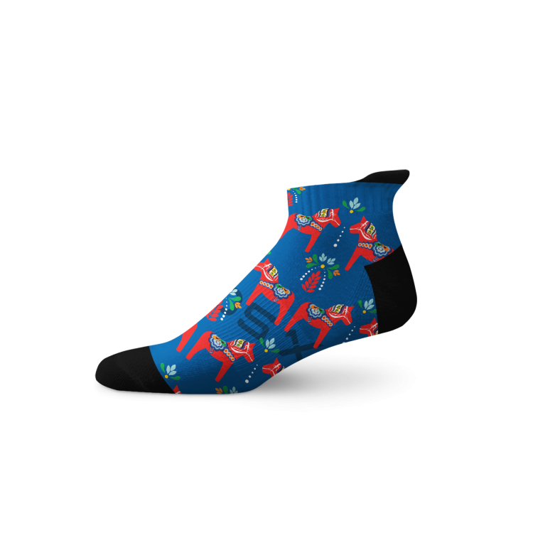 Dala Horses Blue Tab Socks