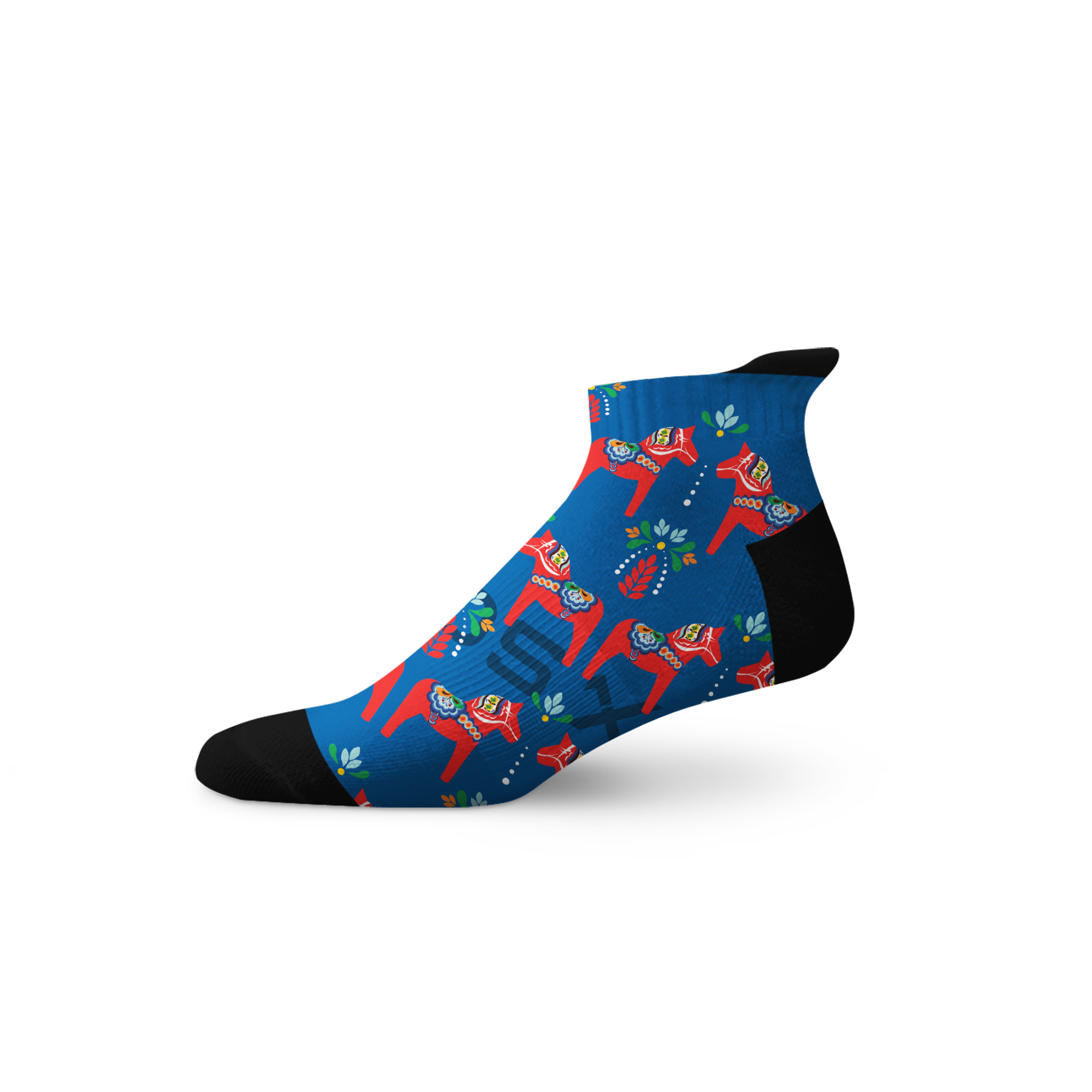 Dala Horses Blue Tab Socks