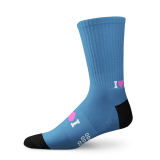 I Love Boobies Pure Ribbed Socks - Medium, Pure Blue