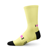 I Love Boobies Pure Ribbed Socks - Medium, Pure Pastel Yellow