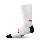I Love Boobies Pure Ribbed Socks - Medium, White