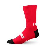 I Love Boobies Pure Ribbed Socks - Large, Red