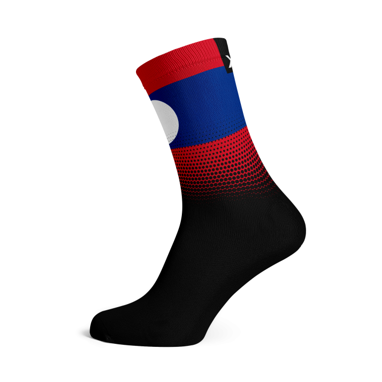 Laos Flag Socks