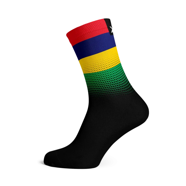 Mauritius Flag Socks