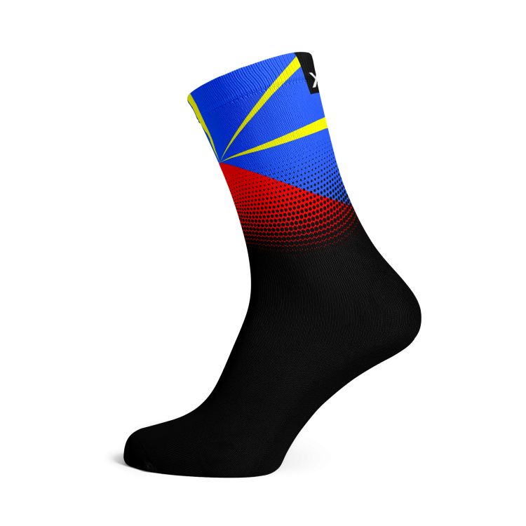 Reunion Flag Black Socks