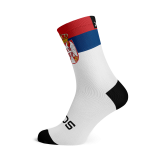 Serbia Flag Socks - Medium, White