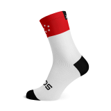 Singapore Flag Socks - X-Large, White