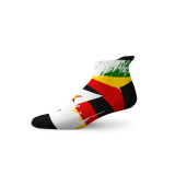 Zimbabwe Splash Tab Socks - Small, White