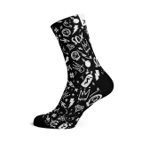 Doodle Black Socks