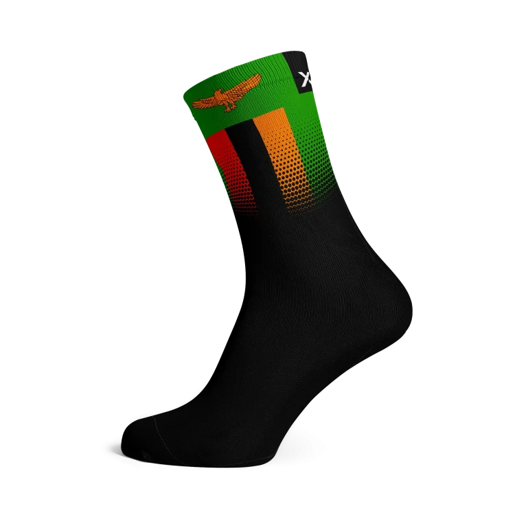 Zambia Flag Socks
