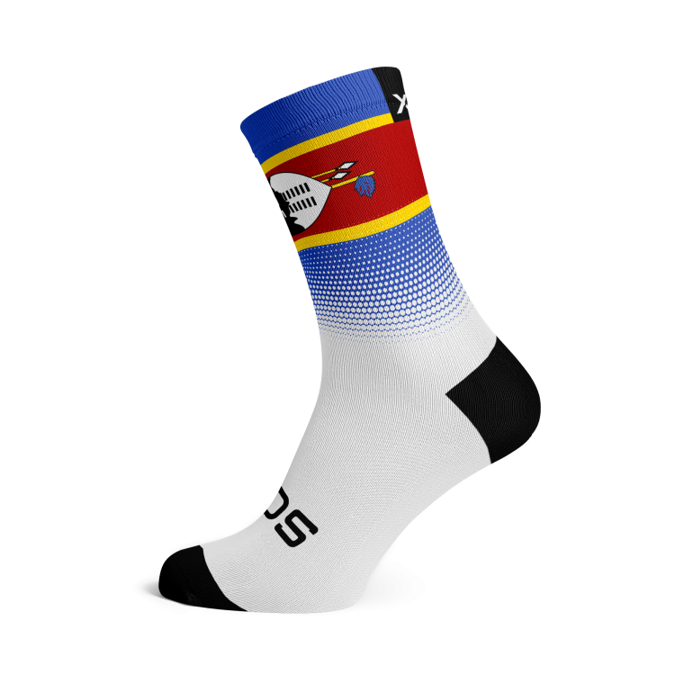 Swaziland Flag Socks Large White